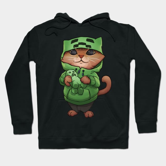 Creeper Cat Hoodie by puffstuff